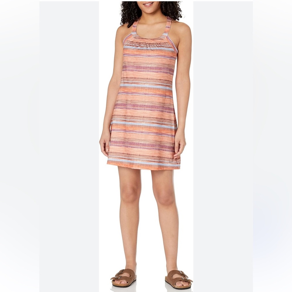 NWT Prana Cantline Terra Soleil Striped Pink Orange A-Line Women's Skirt Sz Med